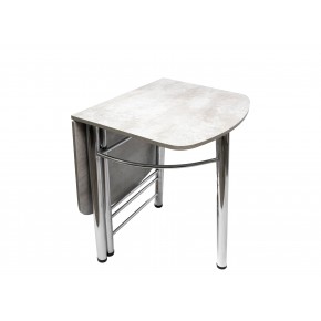 Стол ВВР Пристенный Камень светлый/хром, ЛДСП